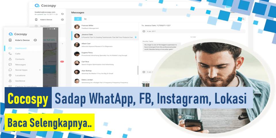 Cocospy : Aplikasi Canggih Bisa Sadap WhatApp, FB, Instagram, SMS dan Lokasi SIM